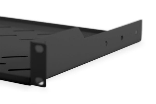 Digitus DN-19 TRAY-1-SW - Rack-hylle - svart - 1U - 19"