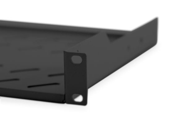 Digitus DN-19 TRAY-1-SW - Rack-hylle - svart - 1U - 19"