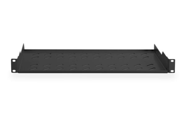 Digitus DN-19 TRAY-1-SW - Rack-hylle - svart - 1U - 19"