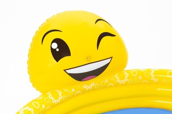 Bestway oppblåsbart basseng med sprinkler Smiley 165 x 144 x 69 cm