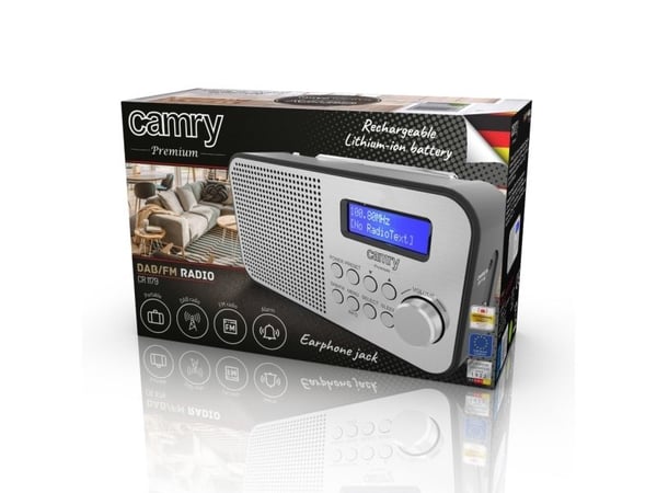 Camry Premium CR 1179, Bærbar, Analog og digital, DAB, DAB+, FM, LCD, Blå, Micro-USB
