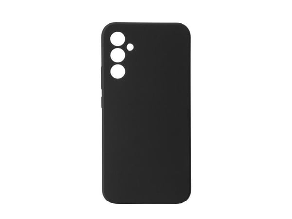 eSTUFF Madrid - Baksidedeksel for mobiltelefon - silk-touch - silikon - svart - for Samsung Galaxy A54