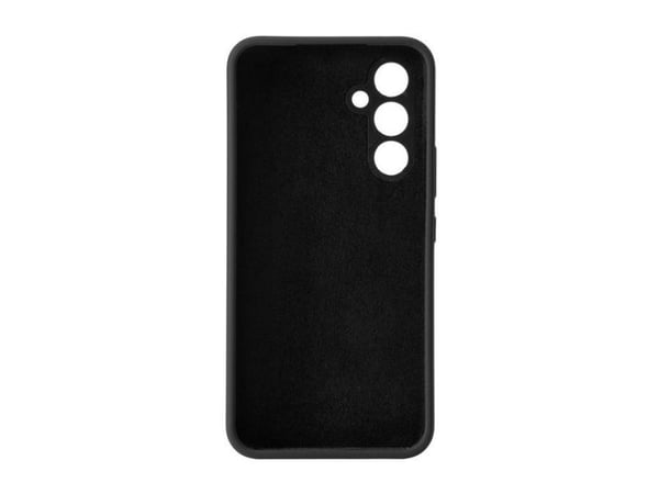 eSTUFF Madrid - Baksidedeksel for mobiltelefon - silkekontakt - silikon - svart - for Samsung Galaxy A34 5G