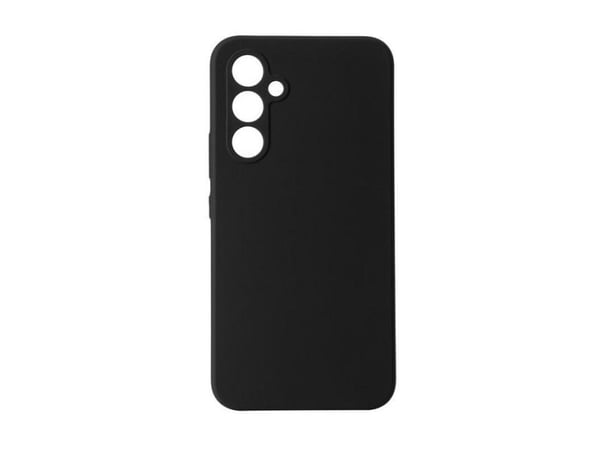 eSTUFF Madrid - Baksidedeksel for mobiltelefon - silkekontakt - silikon - svart - for Samsung Galaxy A34 5G