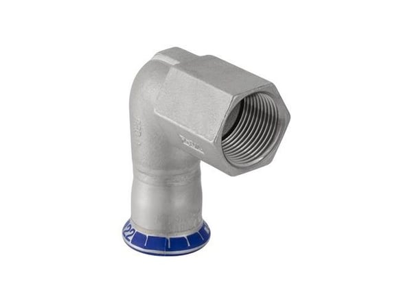 Geberit övergångsböj rostfri 22 mm-3/4 muff / muff mapress