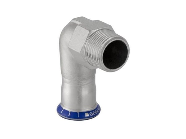 GEBERIT Siirtymäkulma ruostumaton 28 mm-1 holkki / nippeli mapress