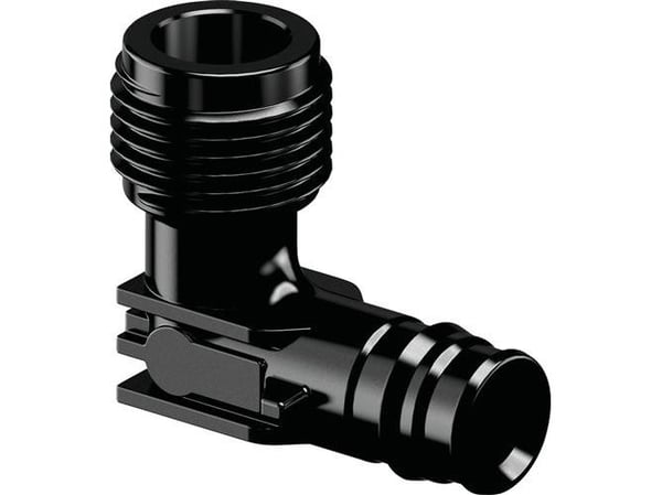 Uponor Q&E vinkel 90° med nippel PPSU svart 16 mm x 12"