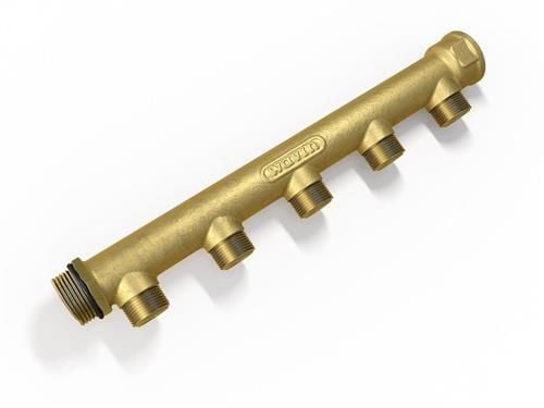 WAVIN 3/4" fördelarrör m/kontram. 5 uttag 1/2"