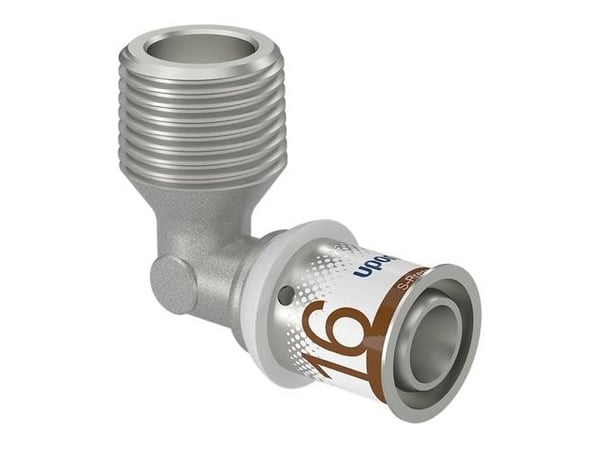 Uponor S-Press PLUS presvinkel 90° muffe/nippeli 16 mm x 12"