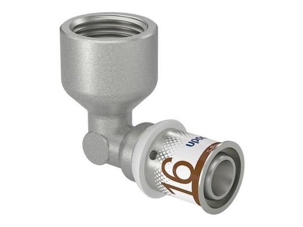 Pressvinkel Unipipe med muff/mf 16mm x 1/2''