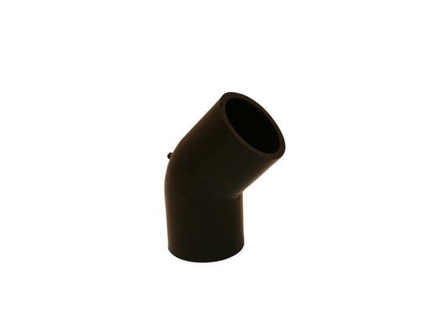 Geberit PEH mutka 45 astetta Ø 40 mm musta