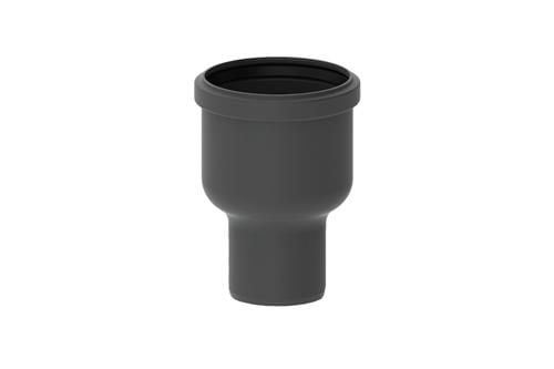 Unidrain 75 mm hjørneudløb med vandlås, uden studs, lodret