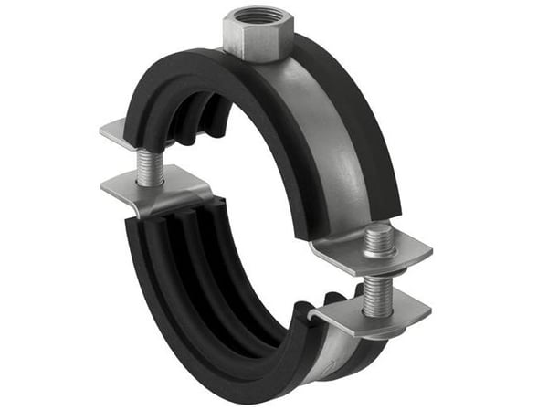 Fischer 560606, Rörklammer, Svart, Rostfritt stål, 102 - 116 mm, 10,2 cm (4"), EPDM, Rostfritt stål, 2 kN