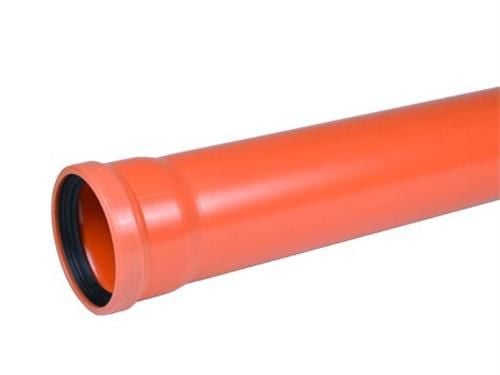 Wavin 110 x 1000 mm PVC-kloakrør m/muffe, klasse S SN8, EN 1401