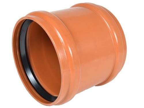 PVC kaksoismuhvi 250mm - sileä viemäri, Uponor