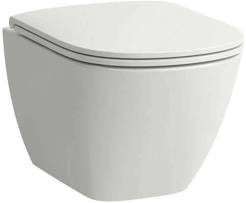 Laufen Lua kompakt hængeskål med Rimless, Skjult montering, boltafstand på 180mm, mål 49x36cm.