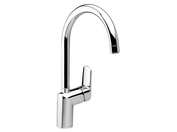 DAMIXA Clover Green Køkkenarmatur med høj tud. Keramisk kartusche med Anti-skoldnining, Kold Start og Eco-Save vandsparefunktion.