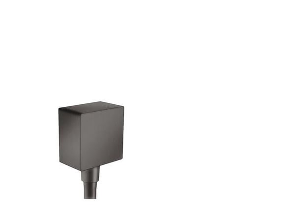 hansGrohe FixFit Square slangeudtag, børstet sort krom