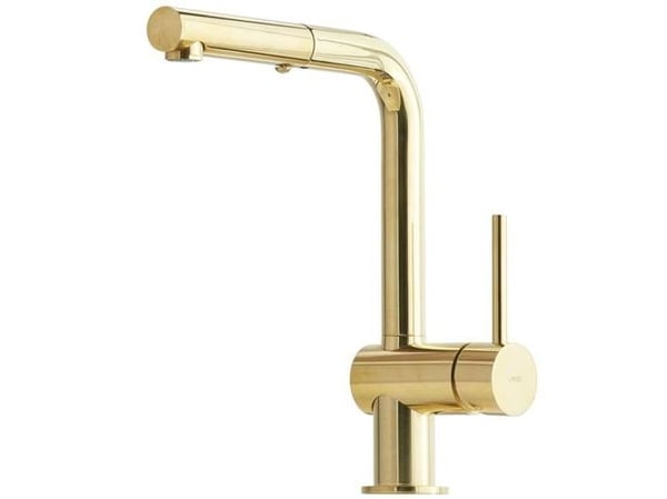 Lavabo Kubus 040 etgrebs køkkenarmatur 220mm tud m/udtræk poleret messing