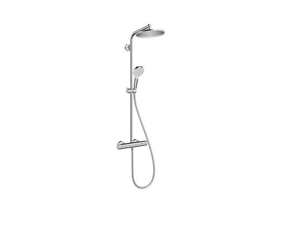 HANSGrohe Crometta S240 brusesystem med Isiflex'B bruserslange 1,60 m, Crometta Vario håndbruser og Crometta S 240 1jet hovedbruser