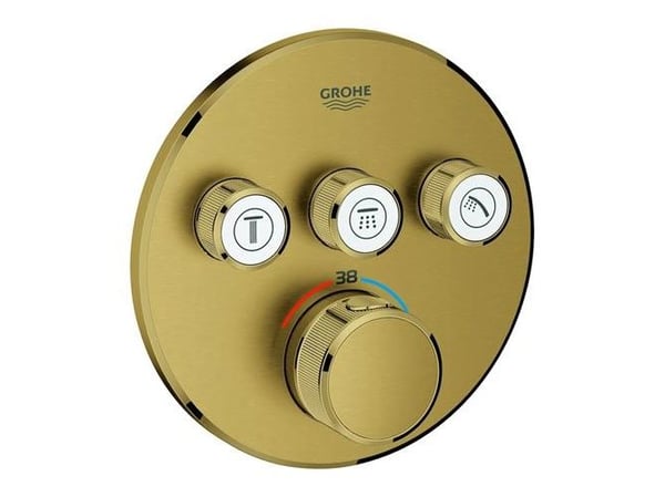 Grohe GRT SmartControl dusch - Frontplatta, Term med 3 ventiler, borstad cool sunrise 29121GN0