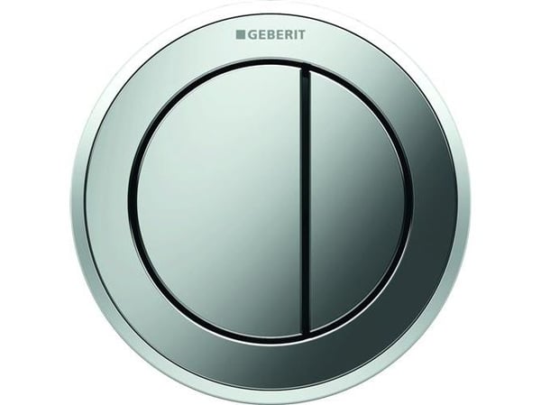 GEBERIT Omega10 blankkrom/matkrom remote pneumatisk dobbeltskyl til vægtykkelse 0,5 - 4 cm