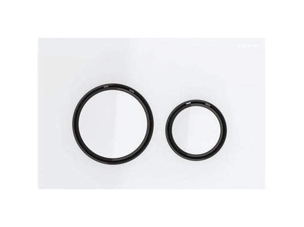 Geberit Sigma 21 betjeningsplade i hvid/sort/krom