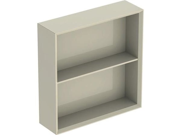 Reol iCon kvardratisk sand-grå blank
