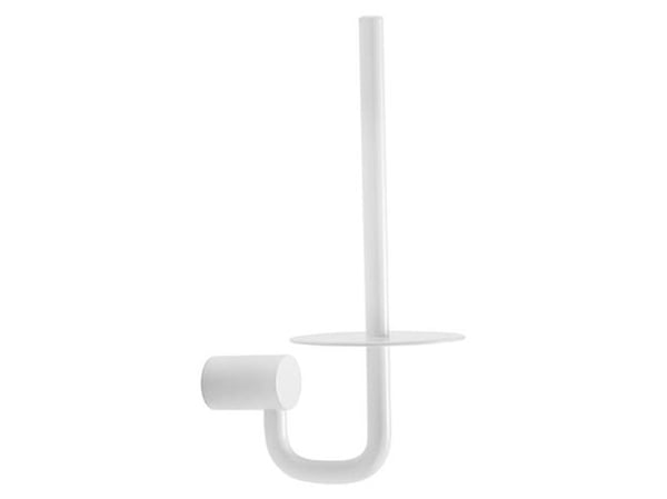 Reservepapirholder m/plade mat hvid