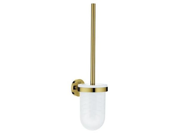 Grohe Essentials væghængt toiletbørste med holder i glas - Poleret Cool Sunrise