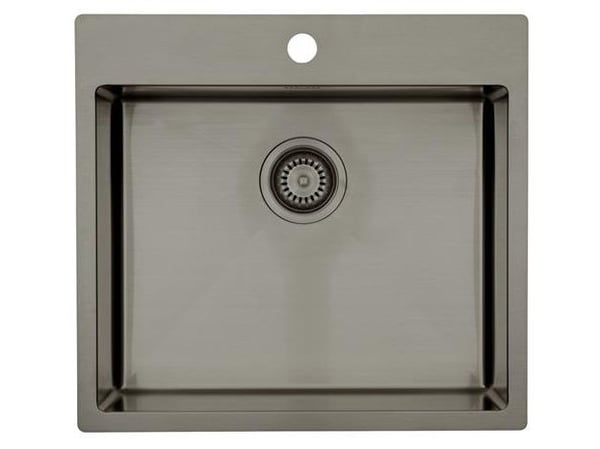 LAVABO Kubus 540 Soft køkkenvask m/hh PVD Gunmetal LAVABO Kubus 540 Soft køkkenvask m/hh PVD Gunmetal