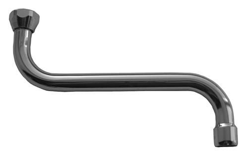 Utloppsstud S-form universell 400 mm förkromad