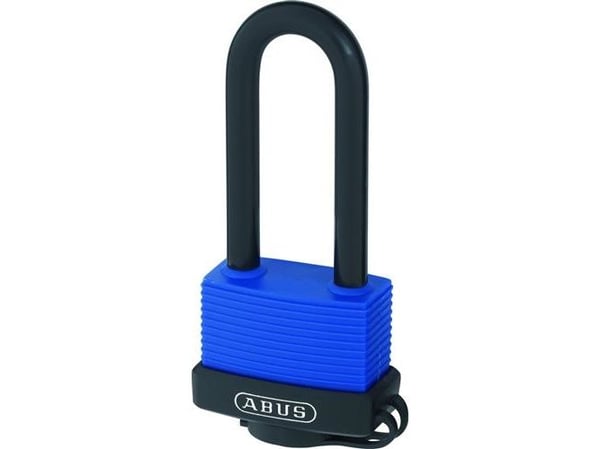 ABUS 70IB/45HB63, Tradisjonell, Nøkkellås, Bruk flere nøkler, Sort, Blå, Messing, U-formet