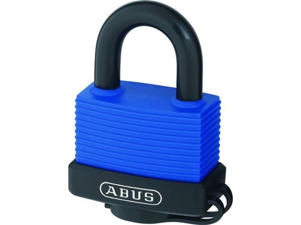 ABUS 70IB/50, Tradisjonell, Nøkkellås, Svart, Blå, Messing, Messing, U-formet