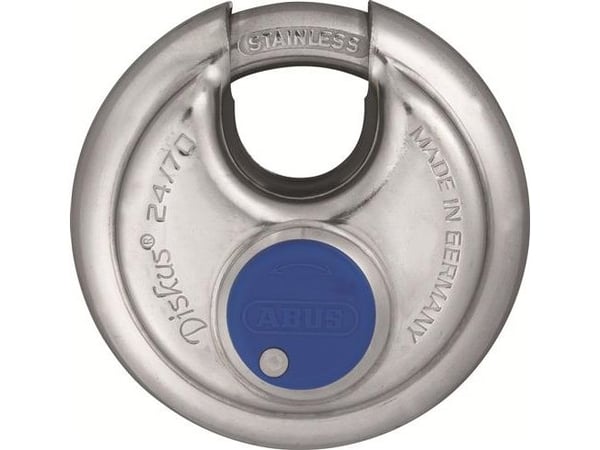 ABUS Diskus 24IB/70, Diskus, Nøkkellås, Bruk flere nøkler, Rustfritt stål, Rustfritt stål, Rustfritt stål