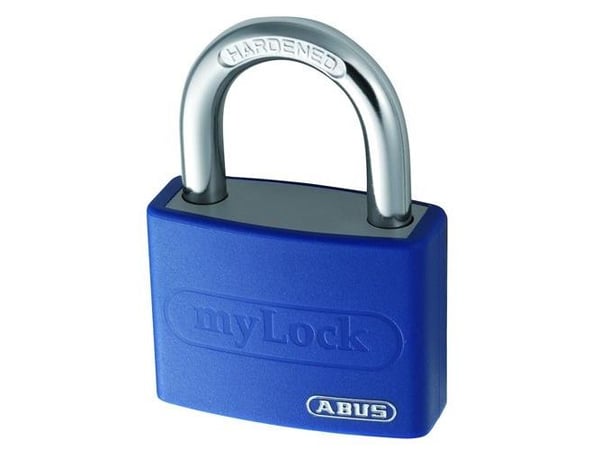 ABUS T65AL/40, Konventionellt hänglås, Tangentlås, Olika låsning, Verktygslåda, Blå, Gjuten aluminium