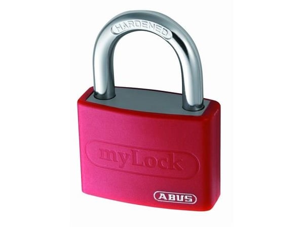 ABUS T65AL/40, Tradisjonell, Nøkkellås, Bruk flere nøkler, Verktøy boks, Rød, Aluminium