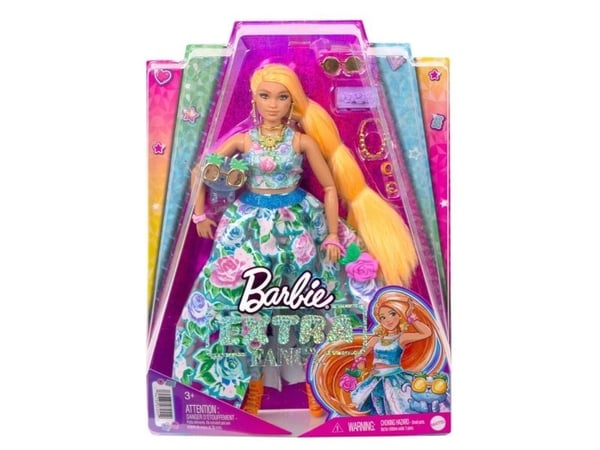 Mattel Barbie Extra Fancy dukke i blå blomsterkjole