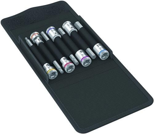 Wera 8740 B HF 1, Støpselsett, 3/8", Metrisk, 7 hoder, 4,5,6,7,8,9,10 mm