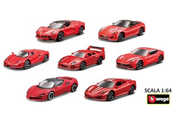 BBURAGO Ferrari F12, 1/64, Urheiluauton pienoismalli, Esikoottu, 1:64, Ferrari F12, 1 kpl, 3 vuosi/vuosia