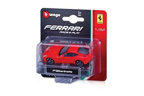 BBURAGO Ferrari F12, 1/64, Urheiluauton pienoismalli, Esikoottu, 1:64, Ferrari F12, 1 kpl, 3 vuosi/vuosia