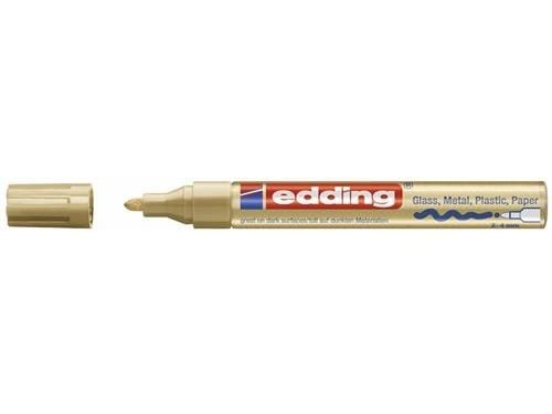 Färgmarker, Edding 750, 2–4 mm, guld, förpackning med 10 st