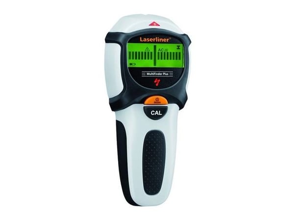 Laserliner MultiFinder Plus, Jernholdig metall, Live kabel, Ikke-jernholdig metall, Tre, Sort, Hvit, 10 cm, 4 cm, 4 cm, Alkalinsk