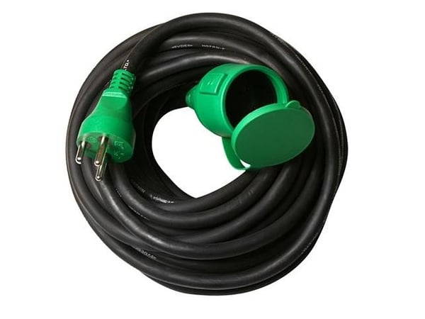 BLUE ELECTRIC Kaapelisarja - 25M - valettu pistoke maadoitettu - Kaapeli: 3x1,5 mm2 Kumi-neopreeni