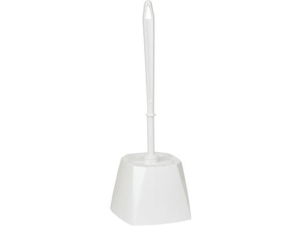 VIKAN WC-harja, 400 mm, Medium, valkoinen. WC-harja, jossa on nelikulmainen kulho.