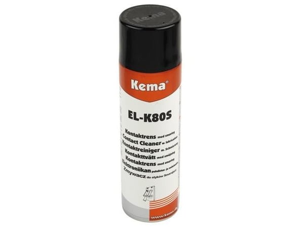 KEMA Contact cleaner EL-K80S 400ml spraysähkö- ja elektroniikkakomponenteillepuhdistaatehokkaasti, voitelurenkaalla varustettuna
