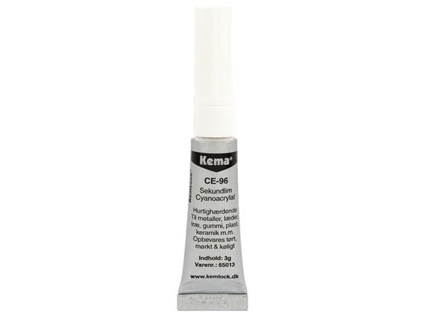 ITW KemLock CE-96 Sekundlim 3ganvendes til plast, gummimetal, keramik, træ, læder, stof