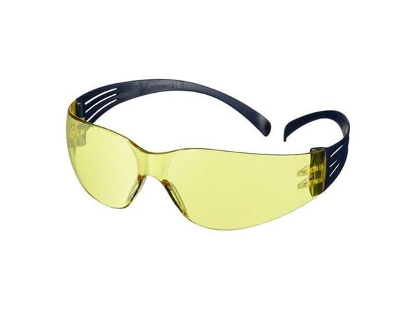 3M SecureFit 100 beskyttelsesbrille SF103AF-BLU-EU blå stænger gul linse