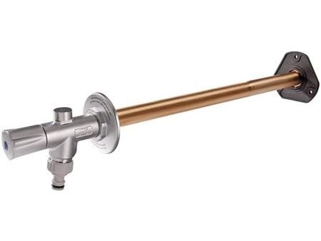 Kemper Frosti Plus XL ½" udendørshane med fast greb i rødgods. 260-530mm vægtykkelse. PN16. Kategori 3 godkendt