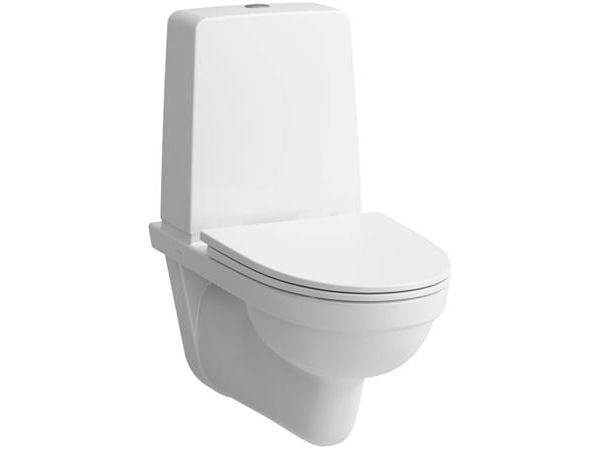 Laufen Kompas Vægh WC m/ciste - Rimless skylleteknik og med synlig cisterne